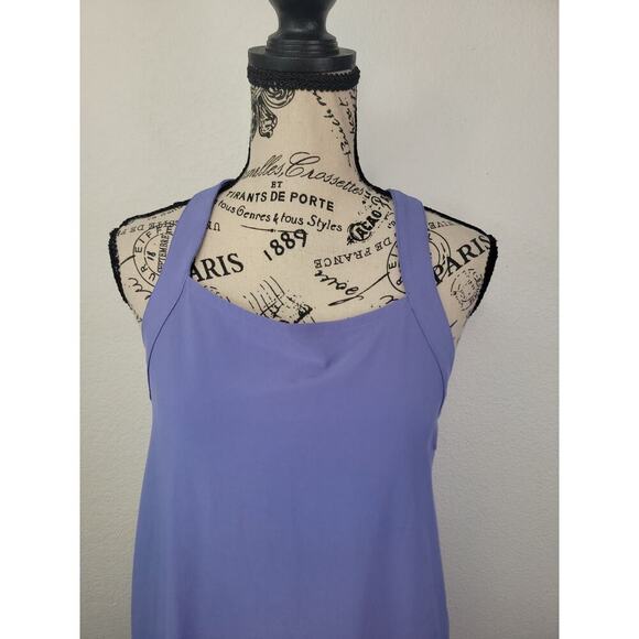 Athleta Arrival Maxi Dress Women's XS Adonis Blue Pockets Cross Back Athleisure - Picture 3 of 12